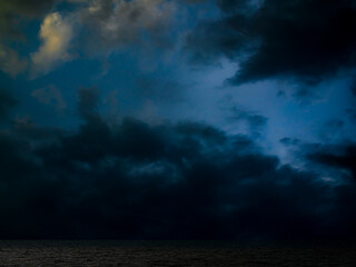 Cloud storm sky dark rain lightning thunder stormy typhoon nature light scene rainy atmosphere...
