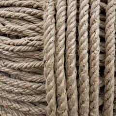 close up of a rope, rope on a wooden background
