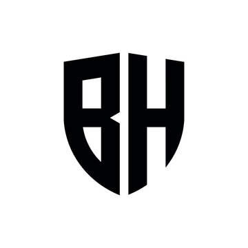 Letter bh or hb logo template
