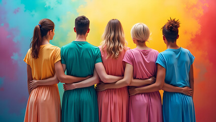 Refined equality art imagery portraying modern pride month visual narratives that reflect progressive social ideals and cultural unity in harmonious creative forms in  Photo Stock  Concept  and empty 