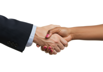 Isolated Diverse Handshake Symbolizing Business Partnership
