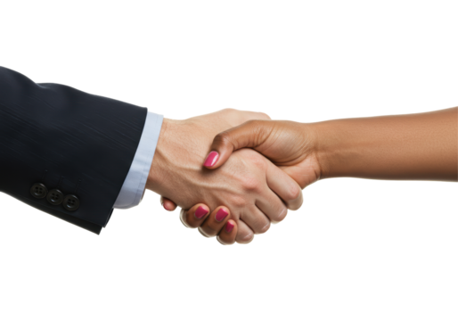 Isolated Diverse Handshake Symbolizing Business Partnership