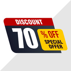 70% Discount Banner - Huge Sale Offer Template