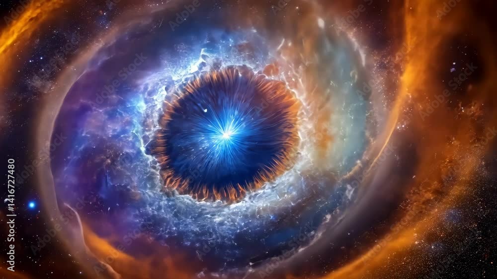 Wall mural cosmic eye a journey into the heart of a celestial nebula