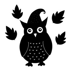 A cute cartoon vector illustration depicts a set of wise brown owls with big eyes on a branch, showcasing their feathery wings and beaks in a nature-inspired design