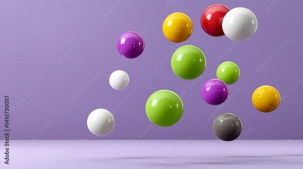 Aufkleber bunch of colorful balloons are floating in the air. the balloons are of different colors and sizes, 