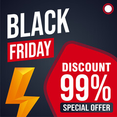 Fototapeta premium 99% Discount Banner - Almost Free Super Sale
