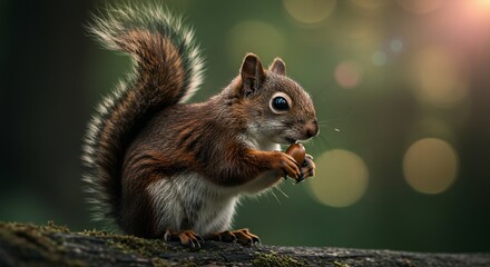 Obraz premium Squirrel Eating Acorn