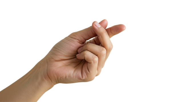 Isolated Human Hand Making Pinching Money Gesture