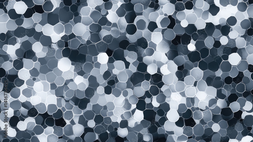 Aufkleber abstract mosaic monochrome pattern with irregular polygonal shapes