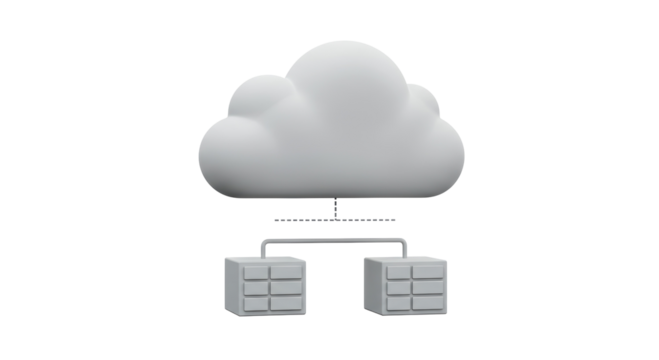 Isolated Cloud Computing Network with Servers Representing Data Storage