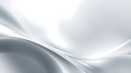 Glossy White Fluid Texture – Metallic Abstract Background Flow