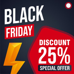 Fototapeta premium 25% Off Sale Banner - Limited Time Discount