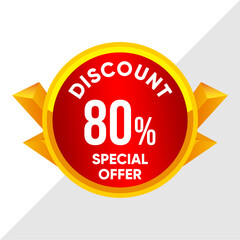 80% Discount Offer Banner - Super Clearance Sale