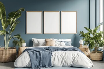 Mockup Poster Frame in Children Bedroom Scene