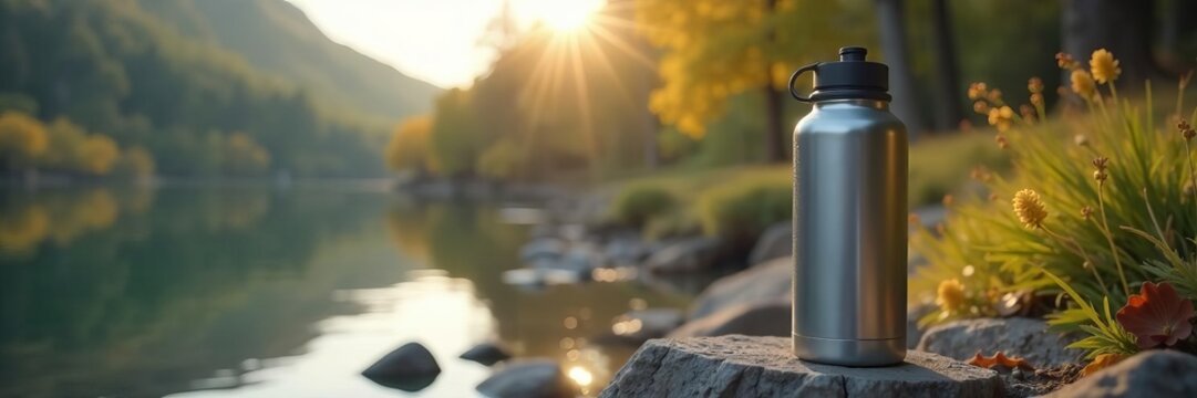 Stainless steel flask with insulated design for keeping drinks hot or cold, ideal for outdoor adventures and travel, durable, outdoor, insulated