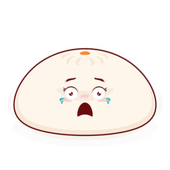 steamed buns scared face cartoon cute