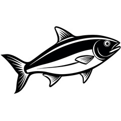 Hilsa-fish-silhouette-vector-illustration. 