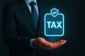 Tax management strategies business office digital illustration corporate environment close-up view