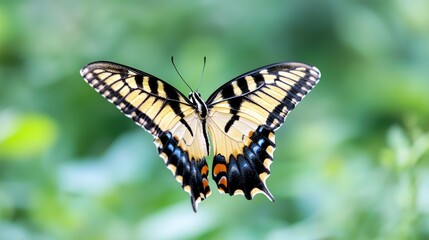 Fototapeta premium Close up of a butterfly in flight macro photography nature image