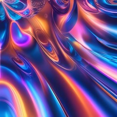 Vibrant 3D Abstract Dreamscapes Background. Texture.