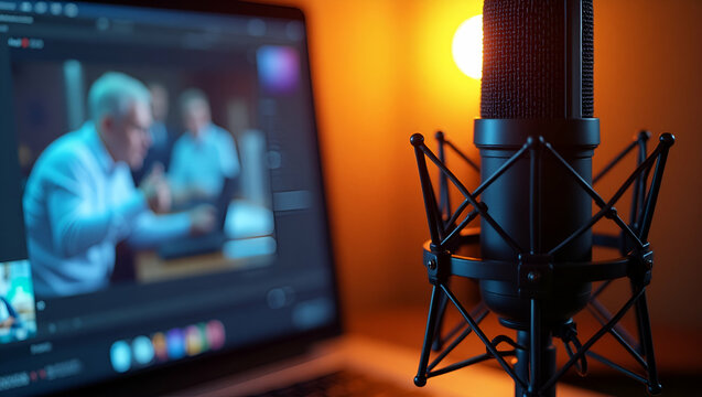 Innovative Podcast Script Writing: Structured Narrative Development & Articulate Dialogue for Engaging Content & Compelling Storytelling - Photo Stock Concept with Empty Space