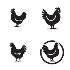 vector illustration of a chicken silhouette