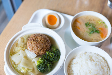 Taiwanese Meatballs with Rice Dish