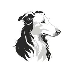 スタイリッシュなボルゾイの挿絵