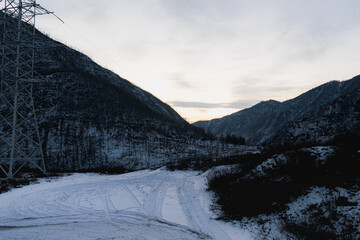 winter in the mountains, nature photography