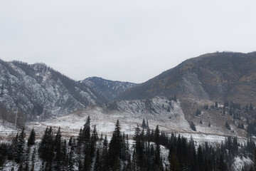 winter in the mountains, nature photography