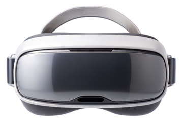 Modern virtual reality headset offers immersive experiences isolated on a transparent background