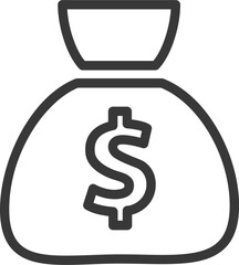 Money Bag Vector Icon Stock Illustration
