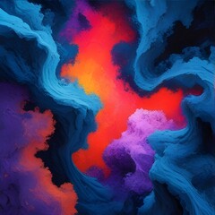 Vibrant 3D Abstract Dreamscapes Background. Texture.