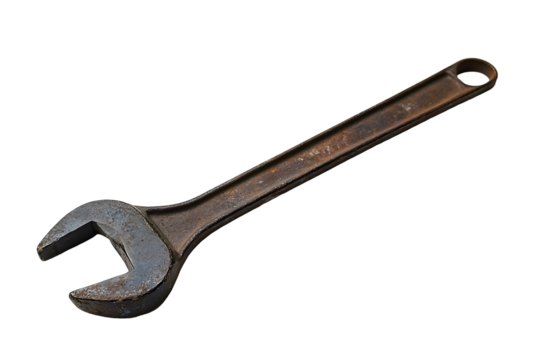 Rusty adjustable wrench