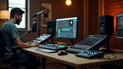 Assemble Your Perfect Podcast Recording Setup: Cutting-Edge Audio Tools & Treated Studio for Superior Sound Quality - Left Space for Text