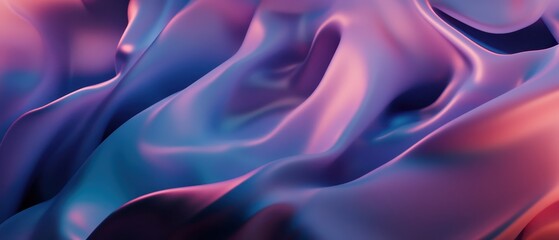 Obraz premium Colorful abstract silk fabric waves texture background, smooth flowing drapery design, luxury home decor, modern art concept, rich hues, elegant style.