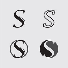 S logo design and S icon stock image graphic icon identity