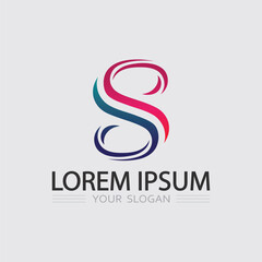 S logo design and S icon stock image graphic icon identity