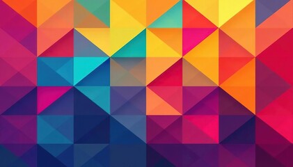 Obraz premium Abstract geometric shapes, vibrant color palette, endless repeat , pattern, bold