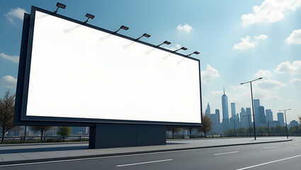 Striking Billboard Mockup Design: Expansive Layout for High-Impact Outdoor Advertising & Corporate Marketing Displays with Empty Space for Customization
