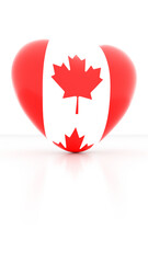 I Love Canada: Vast 8K 3D Maple Leaf Heart with Northern Lights & Rockies in Unity Light

