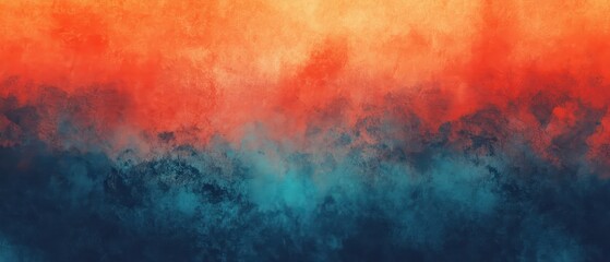 Obraz premium Colorful abstract background with vibrant orange and blue hues, perfect for design projects, wallpapers, and creative visuals in digital art.