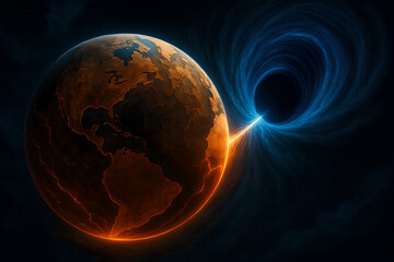 Earth and a black hole
