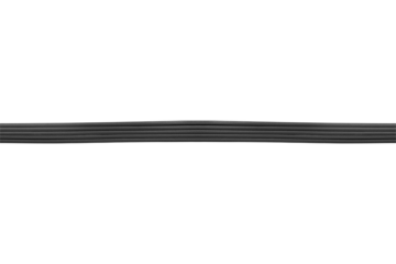 Black long electric cables is isolated.