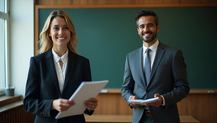 Retratos de un Maestro Inspirador en Ambientes Acad?micos: Pasi?n Educativa, Liderazgo, Impacto Positivo, Espacio Vac?o a la Izquierda para Texto
