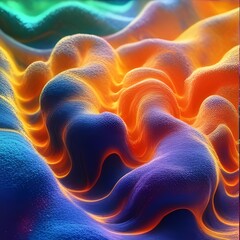 Vibrant 3D Abstract Dreamscapes Background. Texture.