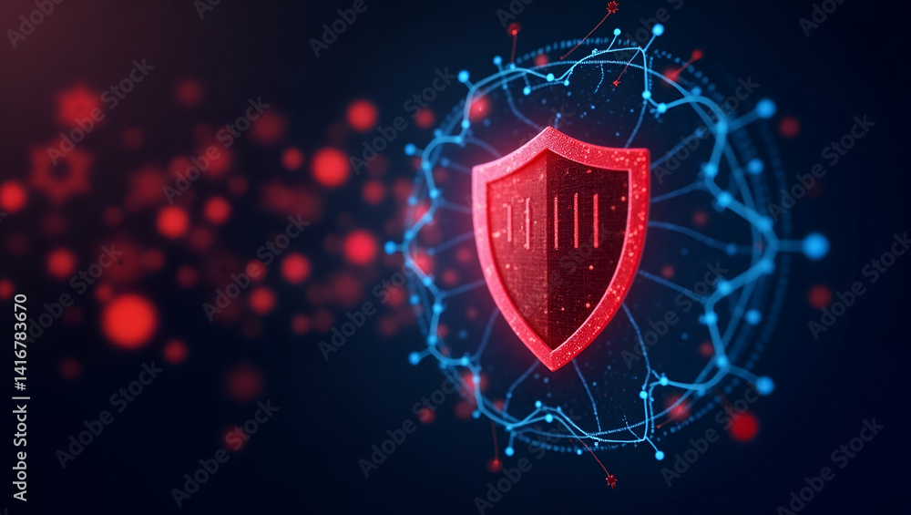 Poster high-quality stock images showcasing antivirus software functionality: advanced malware detection, r