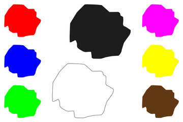 Khanna city (Republic of India, State of Punjab) map vector illustration, scribble sketch Khanna map