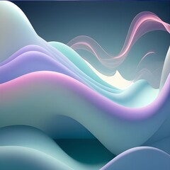 Vibrant 3D Abstract Dreamscapes Background. Texture.